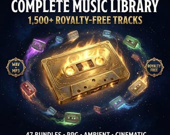 RPG音楽ライブラリ完全版 1500曲以上収録 | 47バンドルを1つにまとめた | ロイヤリティフリー アンビエント ファンタジー DnD パスファインダー TTRPG | ダンジョン 酒場 ホラー SF