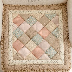 Quilted Floral Seat Cover, Patchwork Sofa Cover, Anti Slip Couch Cushion Protector