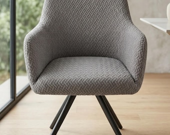 High Arm Jacquard Chair Cover | Stretch Dining & Office Chair Slipcover | Elastic Armchair Protector