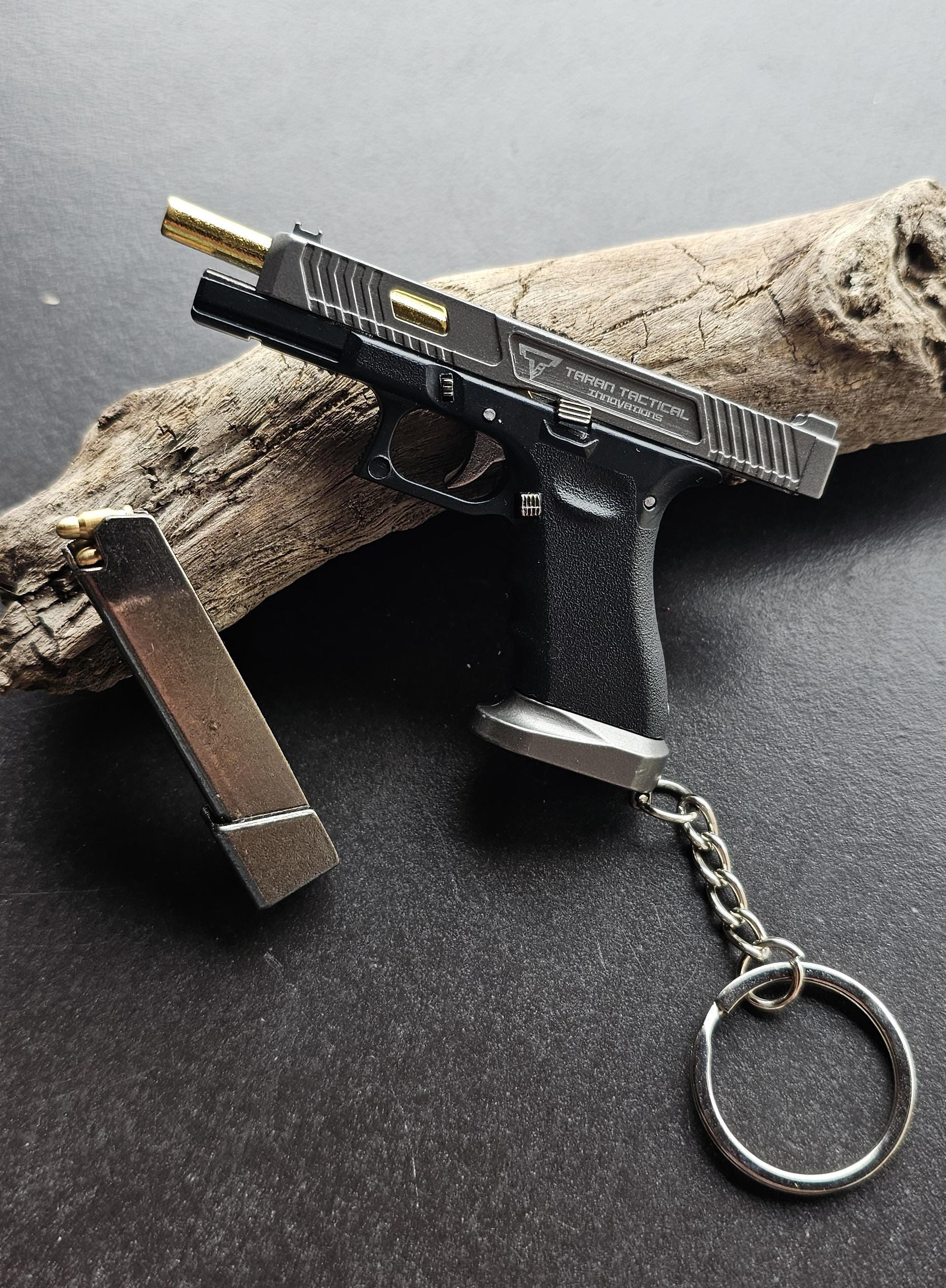 Realistic Glock Like Gun Keychain – Novelty Bullet Magazine & Slide ...