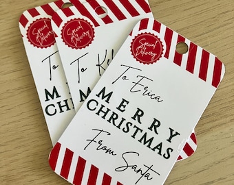 Editable Santa Gift Tags | Christmas Gift Labels (Digital Download)