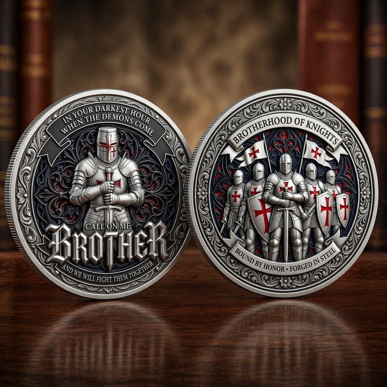 Knight Brotherhood Commemorative Coin, Call on Me Brother Knight Coin ...