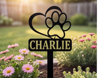 Custom Metal Dog Memorial Cross Stake, Personalized Pet Tribute , Dog Loss Sympathy Gift, Garden Decor, Remembrance Sign