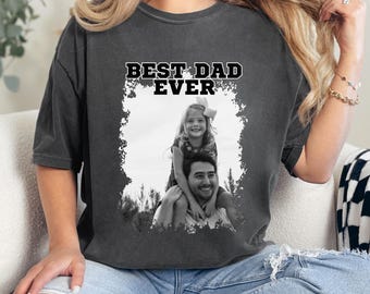 Best Dad Ever Custom Photo Shirt,Custom Father's Day Shirt,Dad And Kids Shirt,Personalized Best Dad Tshirt