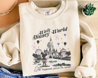 Retro Walt Disneyworld Sweatshirt,Disneyworld Sweatshirt,Retro Walt Disney Sweatshirt