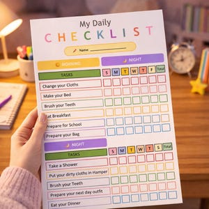 Editable Chore Chart – Controlled Screen Time_ Printable Kids Allowance Chart (PDF)