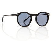 OMalley Round Black Sunglasses - Smoke Lens Glasses X American Deadstock