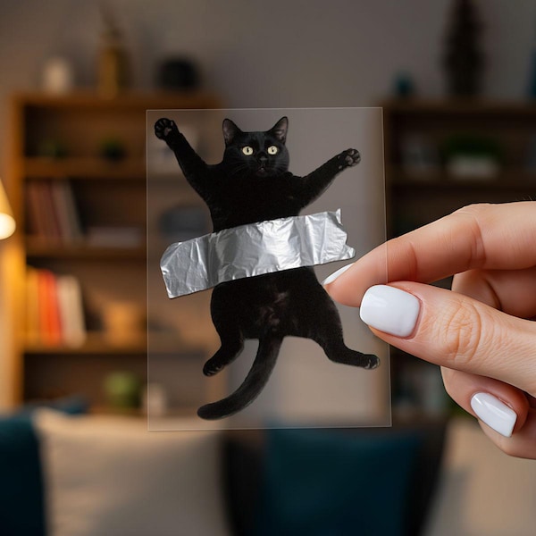 Pegatinas divertidas de gatos para coches con cinta adhesiva, vinilo impermeable para cubrir arañazos en portátiles, botellas de agua, cajas de herramientas, monopatines, fundas de teléfono y motocicletas.