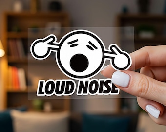 Autostickers luid lawaaiwaarschuwing, waterdichte vinylsticker voor laptop, bidon, gereedschapskist, skateboard, telefoonhoesje, motorfiets