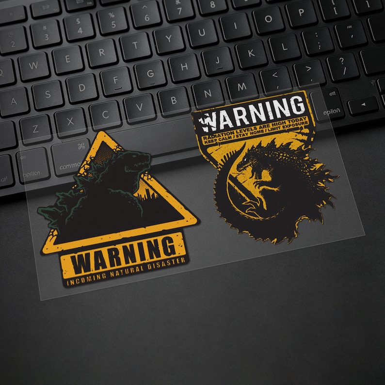 Kaiju Warning Symbol Car Stickers,vinyl Waterproof Scratch Covering ...