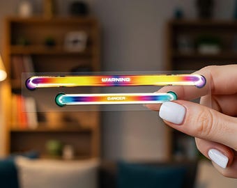 Neon waarschuwingslampje autostickers, vinyl waterdichte krasbedekkende sticker voor laptop, bidon, gereedschapskist, skateboard, telefoonhoes, motorfiets