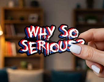 Why So Serious Joker Car Stickers,Vinyl Waterproof Scratch Covering Decal for Laptop,Water Bottle,Toolbox,Skateboard,Phone Case,Motorcycle