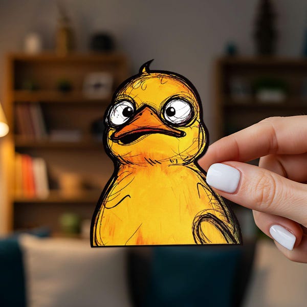 Pegatinas divertidas y locas de patos para coches, vinilo impermeable que cubre arañazos para portátiles, botellas de agua, cajas de herramientas, monopatines, fundas de teléfono y motocicletas.