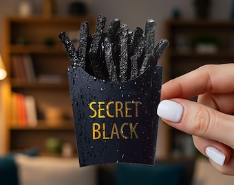 Geheime Black Fries autostickers, vinyl waterdichte krasbedekkende sticker voor laptop, bidon, gereedschapskist, skateboard, telefoonhoes, motorfiets