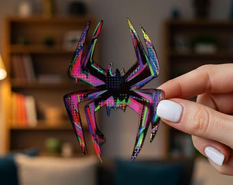 Neon Bunte Spinne Auto Aufkleber, Vinyl Wasserdichte Kratzer Abdeckung Aufkleber für Laptop, Wasserflasche, Werkzeugkasten, Skateboard, Handyhülle, Motorrad