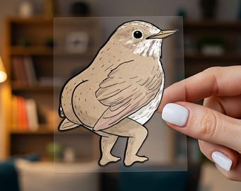 Lustiger Vogel Menschliche Beine Auto Aufkleber, Vinyl Wasserdichte Kratzer Abdeckung Aufkleber für Laptop, Wasserflasche, Werkzeugkasten, Skateboard, Telefon Fall, Motorrad
