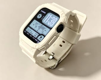 Transparent Frosted One-Piece Apple Watch Band, Premium iWatch Strap, Sleek Minimalist Watch Band