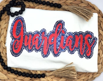 Embroidered Sequin Guardians Shirt: Baseball Fan Apparel