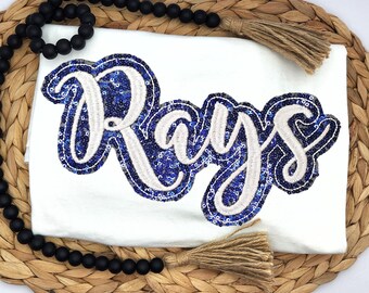 Embroidered Sequin Rays Shirt: Baseball Fan Apparel