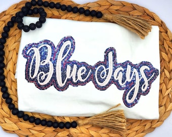 Embroidered Sequin Blue Jays Shirt: Baseball Fan Apparel