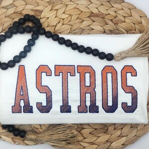 Embroidered Ombre Astros Shirt: Game Day Baseball Tee