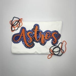Astros Sequin Applique Shirt: Baseball Fan Gear