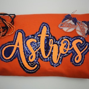 Sequin Astros Shirt: Baseball Fan Apparel