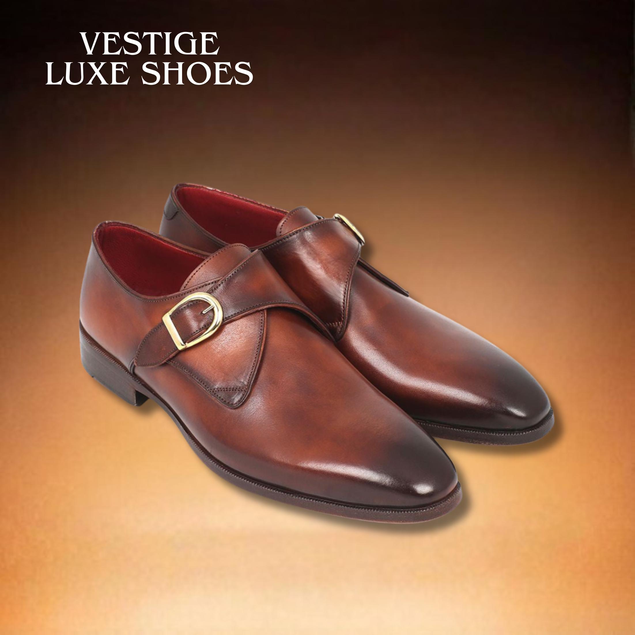 Brown Dress Shoes With Gold Buckles - Etsy