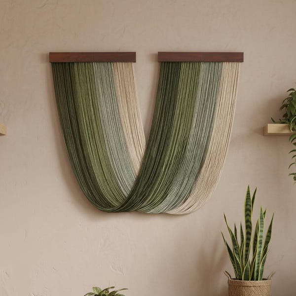 Macrame Wall Hang, Woven Wall Hanging, Modern Macrame Decor for Decorative Wall Art