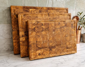 Schneidebrett aus Olivenholz Endkorn, handgefertigt Butcher Block, Schneidebrett für Koch, Koch Geschenk, umweltfreundlich