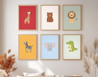 Safari Animal Nursery Prints: Boho Jungle Wall Art - Etsy