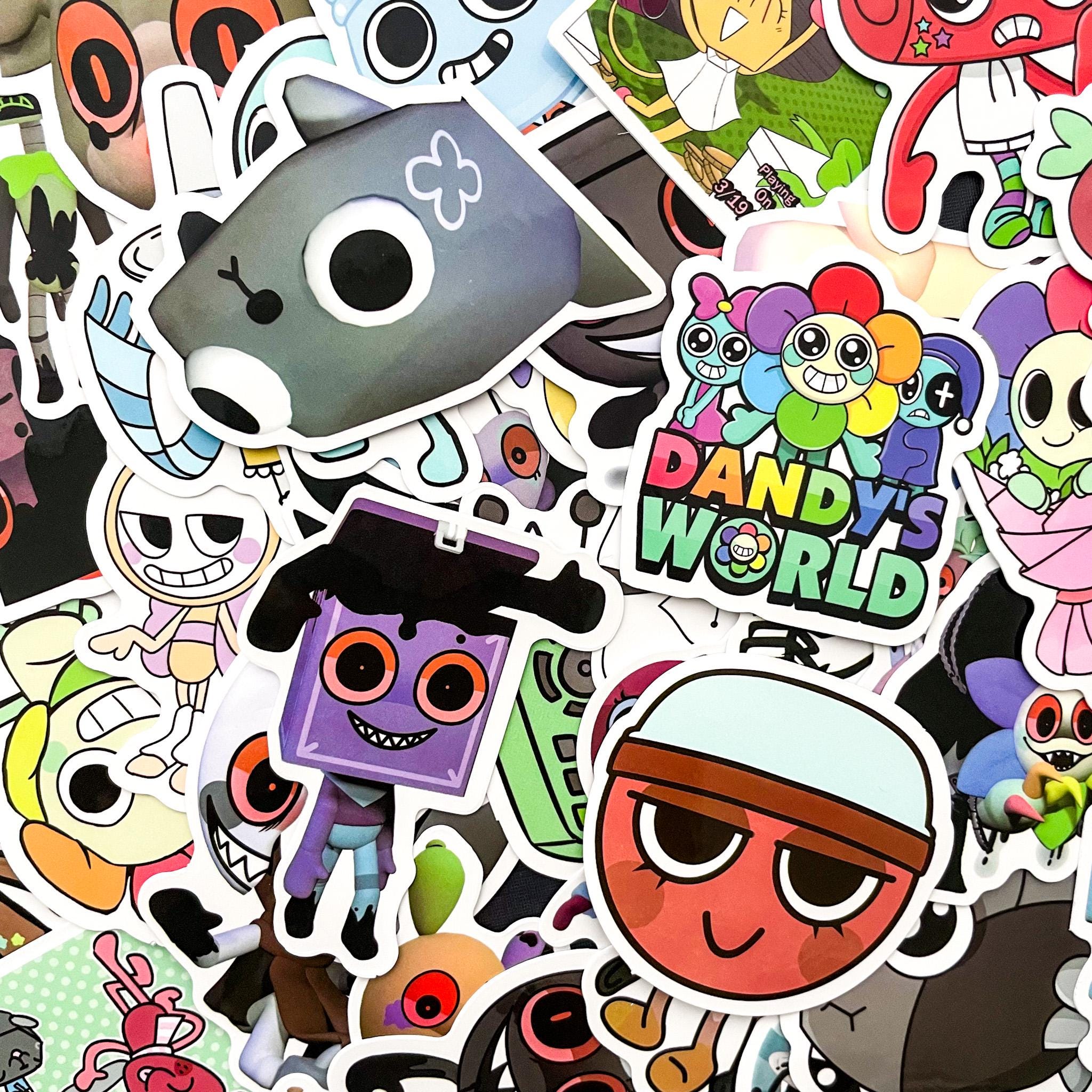 50 Random Dandys World Stickers, Kawaii Monster Stickers, Funny Game ...