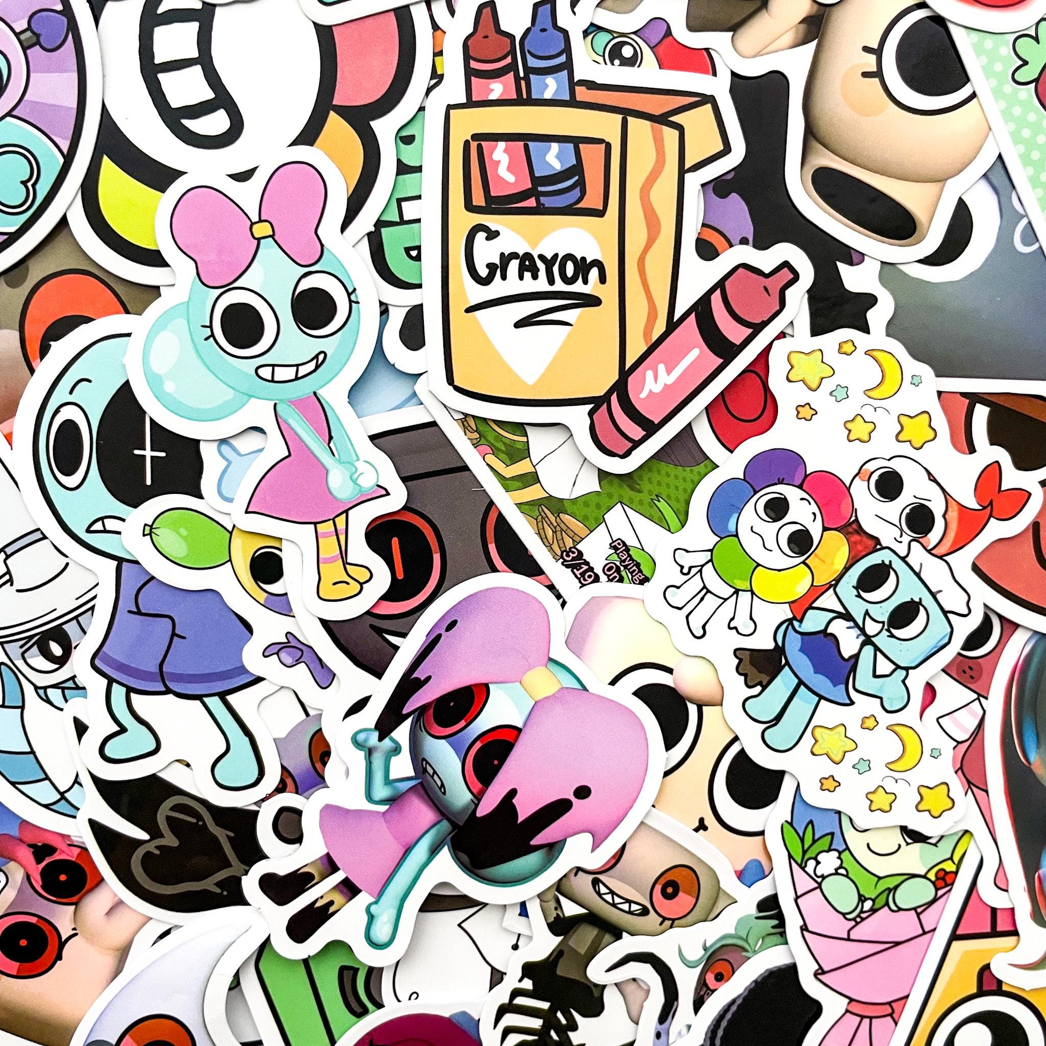 50 Random Dandys World Stickers, Kawaii Monster Stickers, Funny Game ...