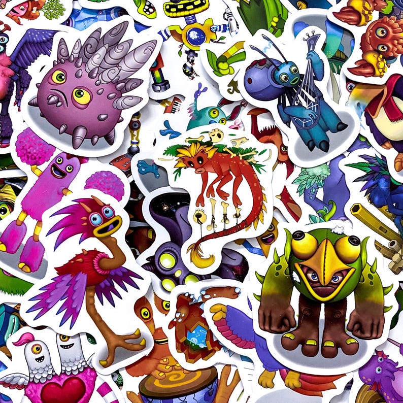 Monster Computer Sticker 50 Random My Singing Monsters Stickers, Monster Music Game Stickers ...