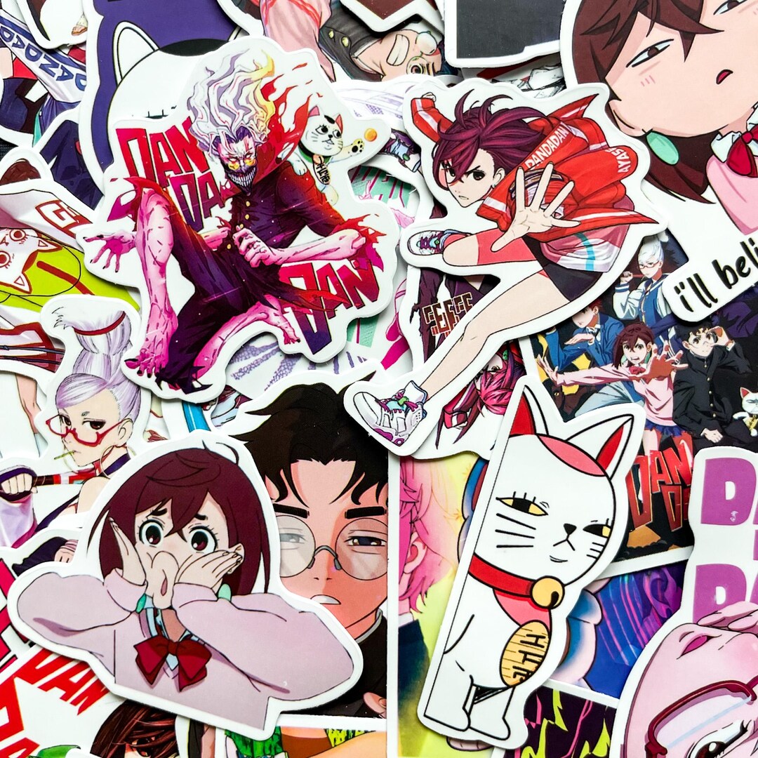 50 Random DANDADA Stickers, DDD Action Anime Stickers, Manga Character ...