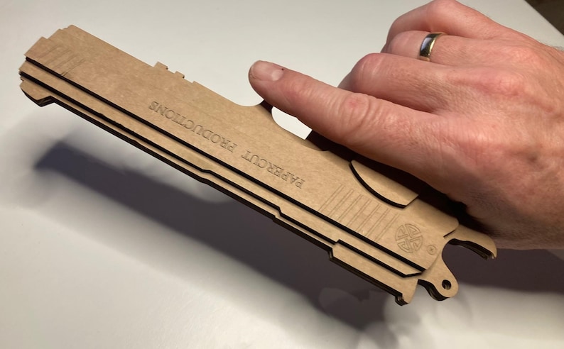 Gun - Laser Cut Paper Pistol Model – Cardboard Template (easy) - Etsy
