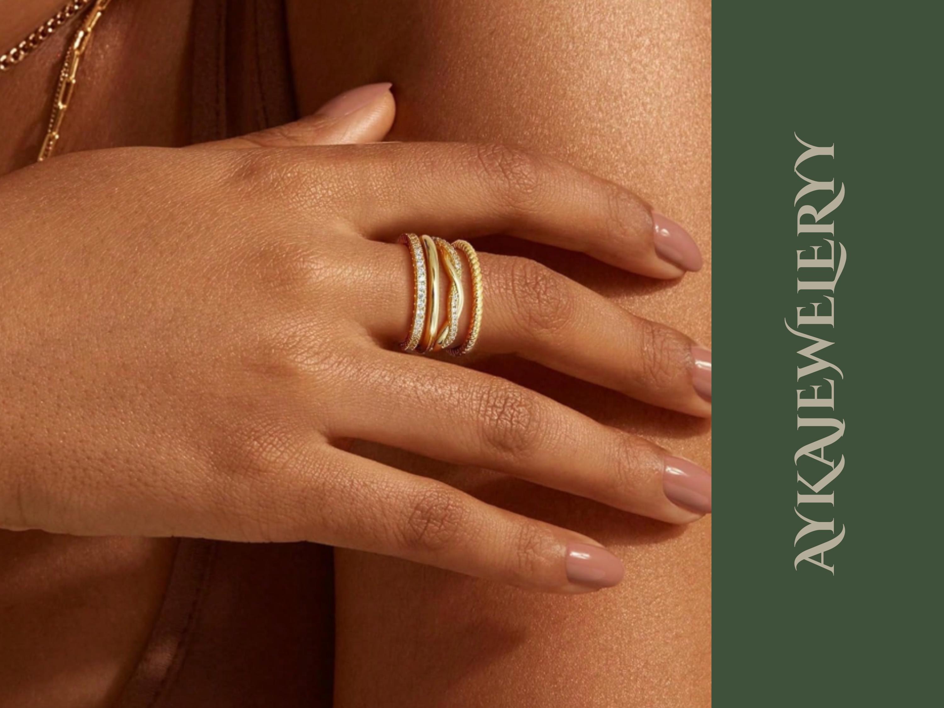 Bague En Plaqué Or Avec Duo De Cabochons Oranges - Taille 54 - Occasion (France)