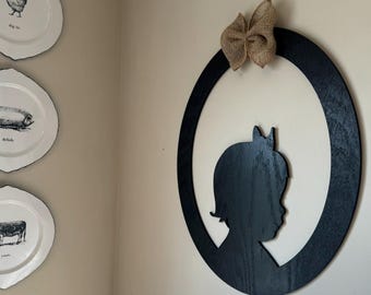 Classic Oval Silhouette Wall Art