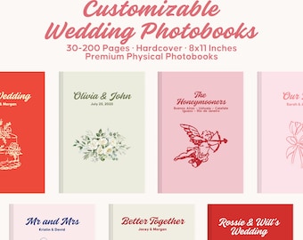 Custom Wedding Photobook, Personalized Photo Album, Bridal Gift, Anniversary Keepsake