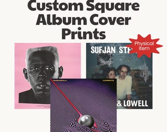 Personalized Music Album Cover Art - Custom Square Wall Decor Poster for Music Lovers