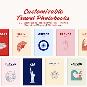 Custom Hardcover Travel Photo Book: Personalized Vacation Scrapbook & Journey Album image 1