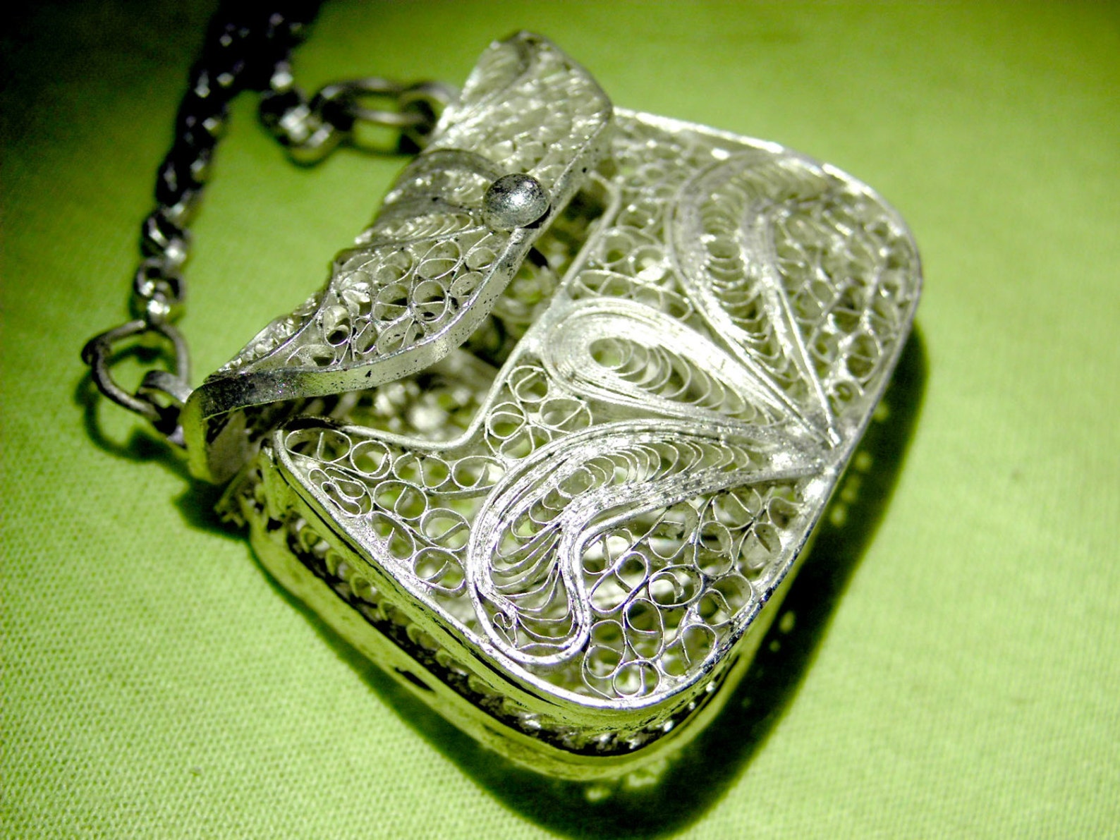 Bag Purse Necklacehandmade Antique 60'svintage Necklace Etsy