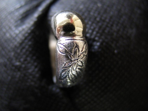 silver gold ring,unisex ring,vintage ring