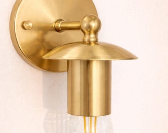 Brushed Brass Wall Sconce Modern Bathroom Vanity Light