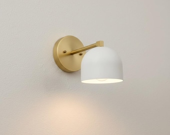 Modern Brass Wall Sconce Light | Minimalist Wall Mount Fixture