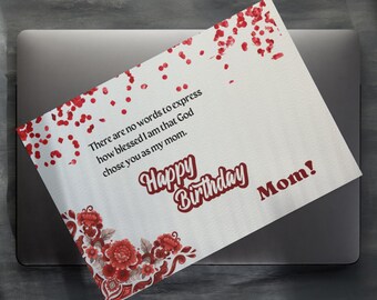 Tarjeta de cumpleaños para mamá / Bendecida por Dios / Feliz cumpleaños mamá / Tarjeta imprimible / Descarga instantánea