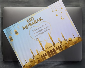 Tarjeta de Eid Mubarak para esposa o esposo / Tarjeta romántica de Eid / Tarjeta imprimible de Eid Mubarak / Descarga digital / Descarga instantánea / Saludo de Eid