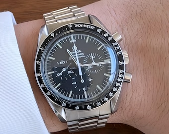 Reloj automático cronógrafo Omega Speedmaster Professional vintage de los años 80 / Esfera con taquímetro / Reloj Moonwatch de acero inoxidable / Descuento por el festival de Eid