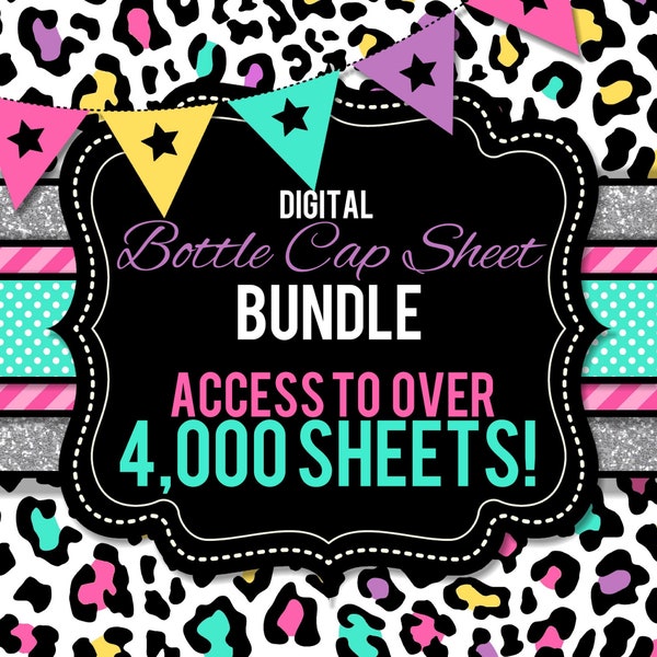 Digital bottle cap sheet bundle— over 4000 sheets!