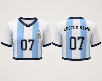 Gameday Essential Argentina Crop Top Jersey, 2026 Soccer Fan Top